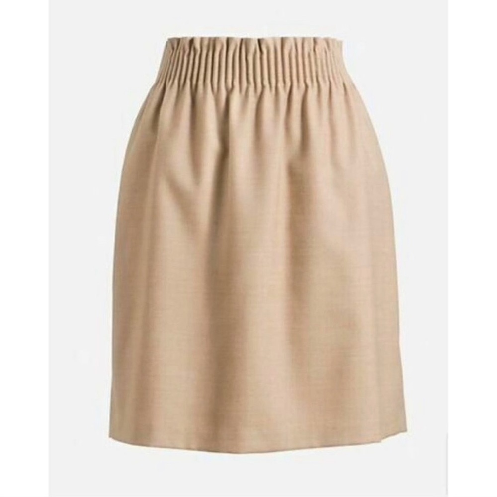 J. Crew Camel Tan Wool Blend Sidewalk Skirt Sz 4